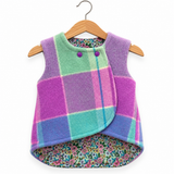 Woolen Vest with Hood - Colourful Bloom