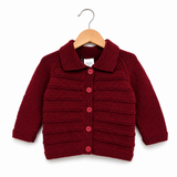 100% Wool Red Jersey  A65 - 2-3Y