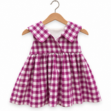 Magenta Dress with Collar