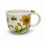 Handmade Pottery Spring Flowers Mug