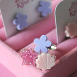 Periwinkle Flower Statement Ring