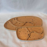 Handmade Compartment Tray/Platter- Natural/Spotted