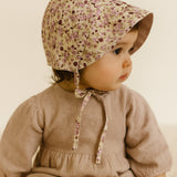 Mary Bonnet - Purple  Floral