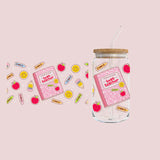 Glass Tumbler with Straw - Best Teacher