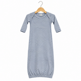 Merino Gown - Blue Stripe