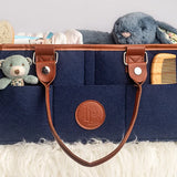 Luxe Baby Nappy Caddy - Navy