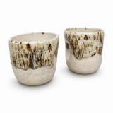 Handmade Pottery Thumb Dent Tumbler - Coffee Drip