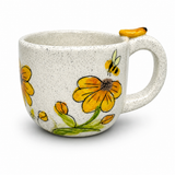 Handmade Pottery Spring Flowers Mug