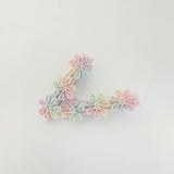 Alicia - 4cm Pastel Tie-Dye Floral Lace Hair Clip Pairs