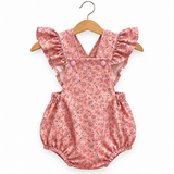 Pink Floral Romper