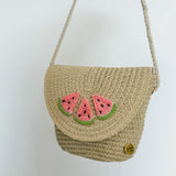Mini Straw Bag - Watermelon