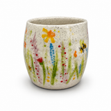 Handmade Pottery Spring Flowers Jug