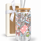 Glass Tumbler with Straw -Bookish Essentials