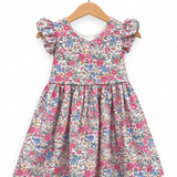 Pink Floral Dress with Bow Back Detail
