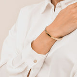 Estella18k Gold Plated Solid Bangle 5-8yo Child