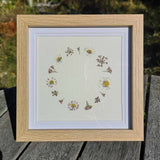 Daisy Chain Wreath Framed Artwork 15cm x 15cm