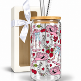 Glass Tumbler with Straw - Cowgirl