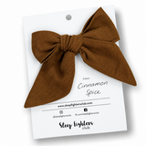 Kayla  Bow Linen -Cinnamon