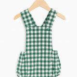 Green Plaid Romper