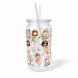 Plastic Tumbler with Straw - Fairies