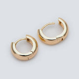 Kyra Hoop - Chunky Gold / Silver Huggie Hoop Earrings