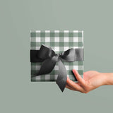 WRAPPING PAPER - GREEN GINGHAM
