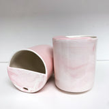 Pink Marbled Takeaway Mug