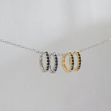 Black Stone Twilight Hoops
