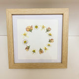 Daisy Chain Wreath Framed Artwork 15cm x 15cm