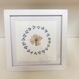 Blue Wreath  Framed Artwork 15cm x 15cm