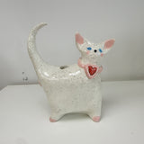 Large Handmade Cat Vase