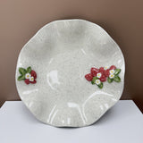 White/Black Speckle Bunched  Strawberry Bowl