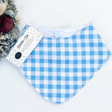 Blue Checkered Dribble Bib