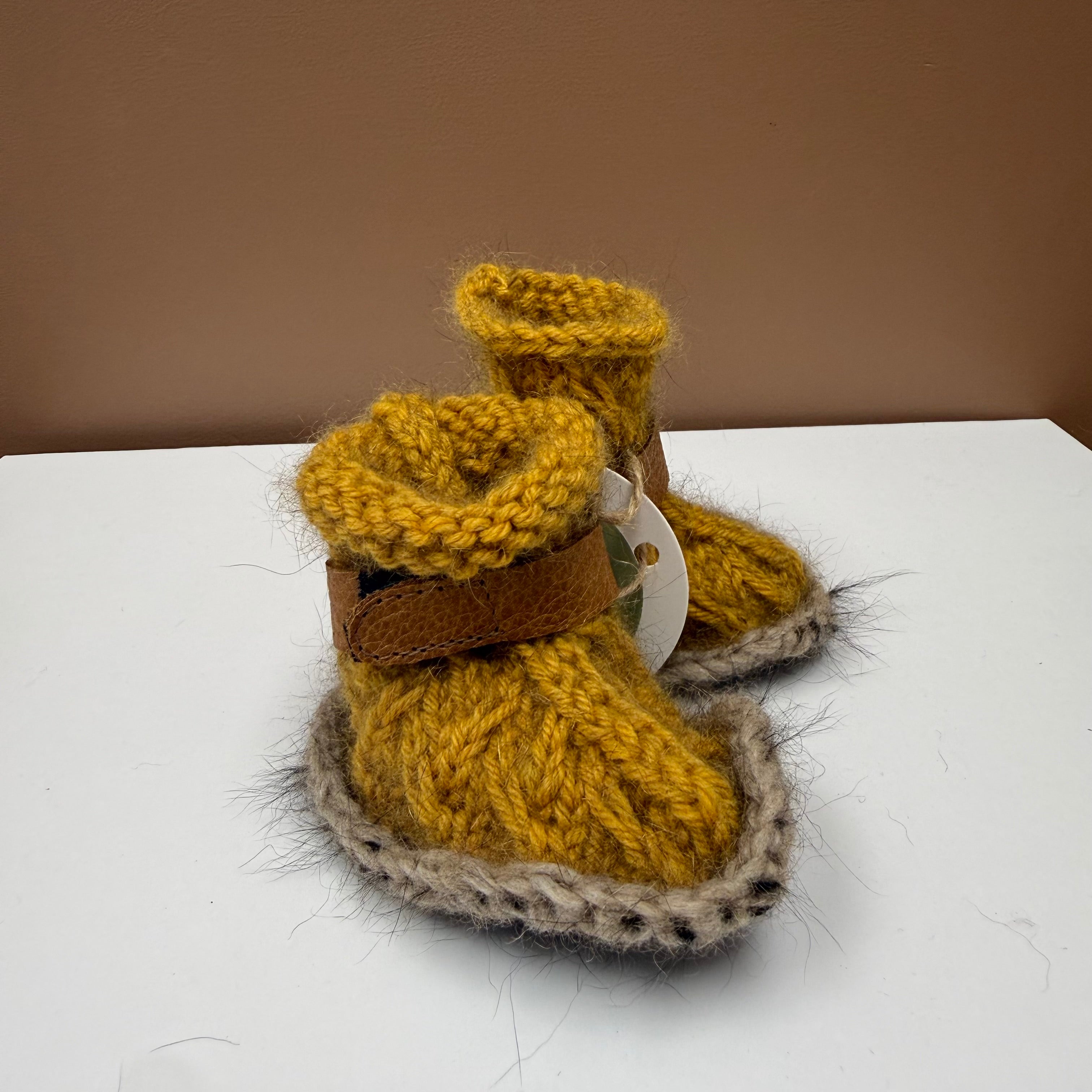 Handmade Possum/ Merino  Leather Strap Booties