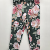 Sophie Leggings - Green Roses