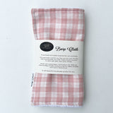 Pink Checkered Burp Cloth