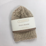 Hand Knitted Merino Blend Prem Beanie -Beige