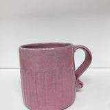 Pink Carved Bottom Mug