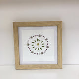 Violet Floral Wreath Framed Artwork 15cm x 15cm