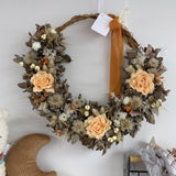 Floral Wreath - Apricots