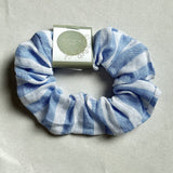 Linen Scrunchie - Blue Stripe