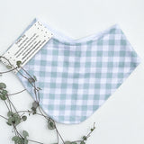 Mint Green Checkered  Dribble Bib