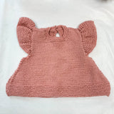Pink Vest with Frill Sleeve 0-3M