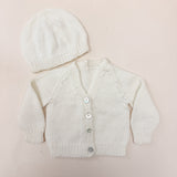 Handknitted White Cardigan