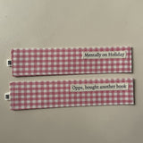 Bookmark - Pink Gingham