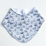 Blue Boats Dribble Bib