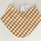 Mustard Checkered  Dribble Bib
