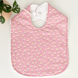 Pink Daisy Sqaure Dribble Bib