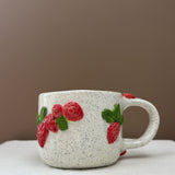 Handmade Pottery Strawberry Mug
