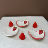 Handmade Strawberry Heart Trinket Tray